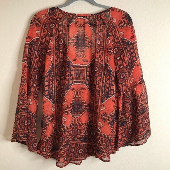 Miss me‎ boho flared sleeve sheer blouse - Picture 4 of 9